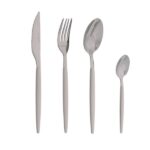 Jean Dubost (6 KNIFE+6 FORK+6 SPOON+6 TEASPOON) AMSTERDAM WHITE HANDLE GIFT BOX