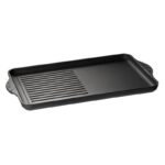 Eurolux Grill plate 43 x 28 x 2,5 cm half ripped, with silicon inserts