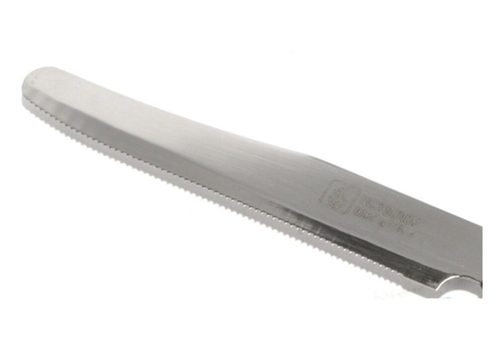 INOXBONOMI LUX BIVALVA 6 PCS STEAK KNIFE 12 Cm GREY - Image 3