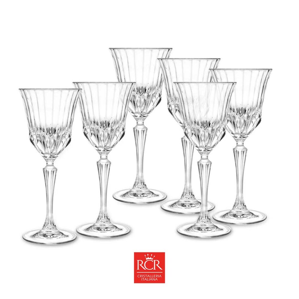 RCR Cristalleria Italiana Adagio - 3 - Set of 6 Glass Wine Glasses - Image 2