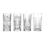 RCR Mixology Set of 4 Hi Ball Drink Glasses in Crystal Glass