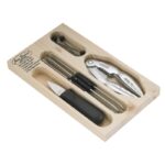 Jean Dubost SEAFOOD SET (1 POLYPROPYLENE OYSTER KNIFE + 6 POLYPROPYLENE LOBSTER SKEWER + 6 STAINLESS STEEL SKEWER + ALUMINIUM CRAB CRACKER)