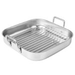 SILAMPOS Stainless Steel BAKING DISH WITH HANDLES + GRID 27*27 SADO