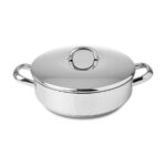 SILAMPOS Stainless Steel Low Casserole 24 cm – Europa Series