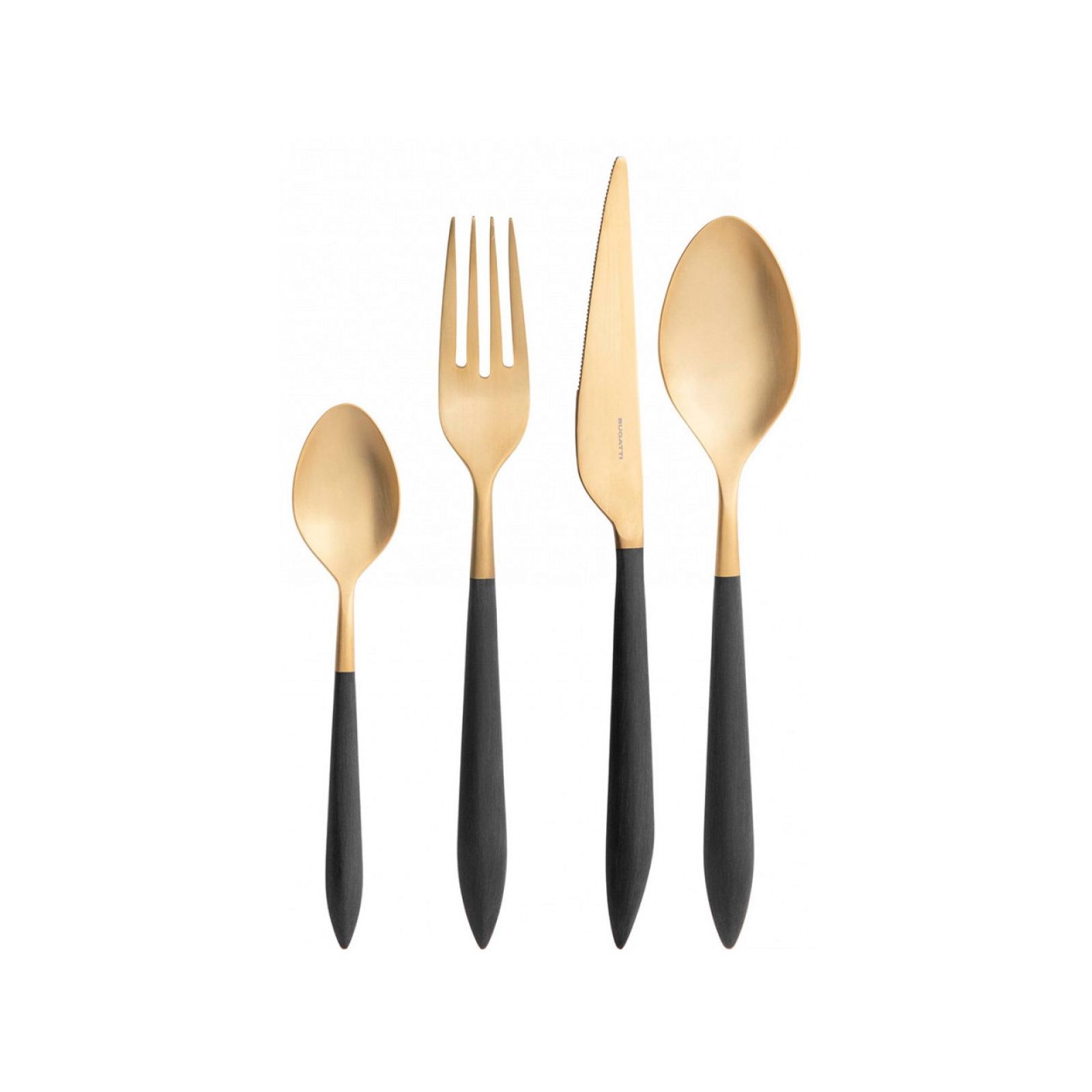 Bugatti Ares PVD Gold 24-Piece Cutlery Set – Wenge Blanc