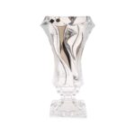 Bohemia Crystal Bamboo Vase – Non-Lead with Platinum and Fond Design