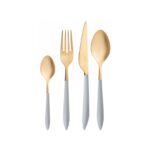 Bugatti ARES 24-Piece Cutlery Set – Grey Matte Finish in Wenge Wood Box